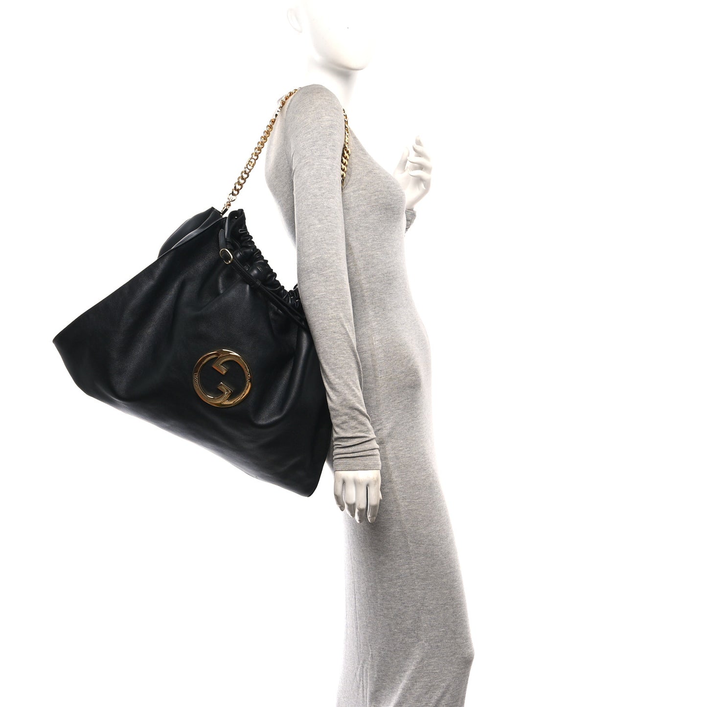 Calfskin Large Blondie Tote  Black
