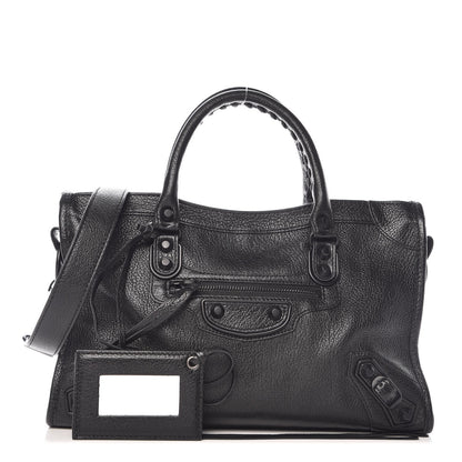 Balenciaga Chevre Black Metallic Edge Hardware S City Black 1 of 8