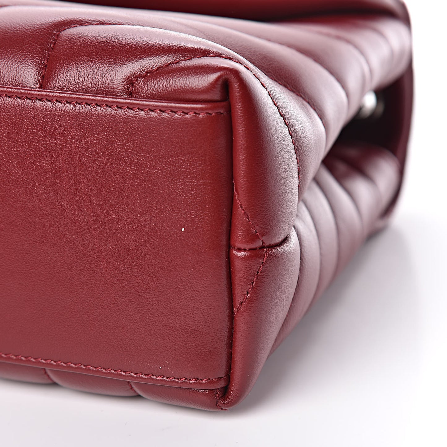 Calfskin Y Quilted Monogram Small Loulou Chain Satchel Palissandre