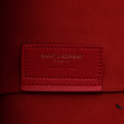 Saint Laurent Calfskin Large Shopping Tote Rouge Eros 7 of 13