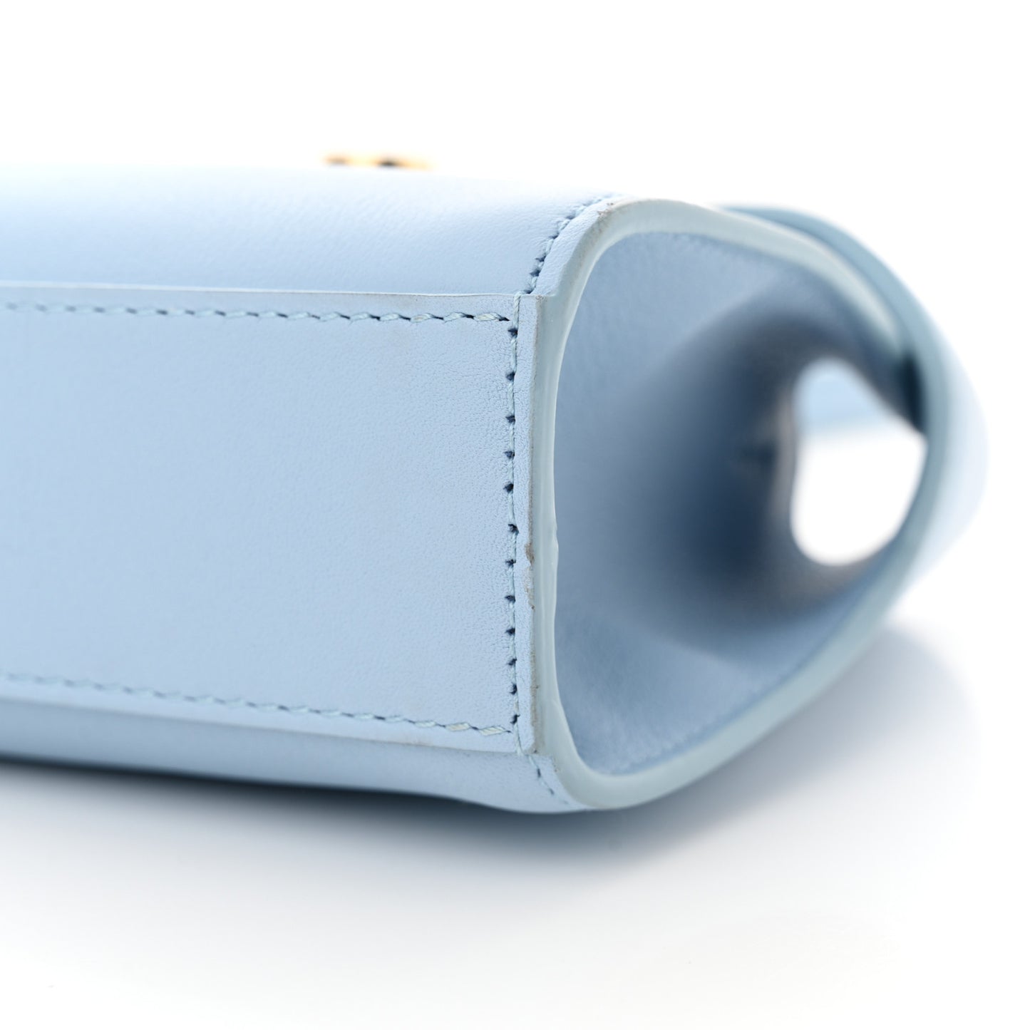 Calfskin Mini Hug Crossbody Bag Sky Blue