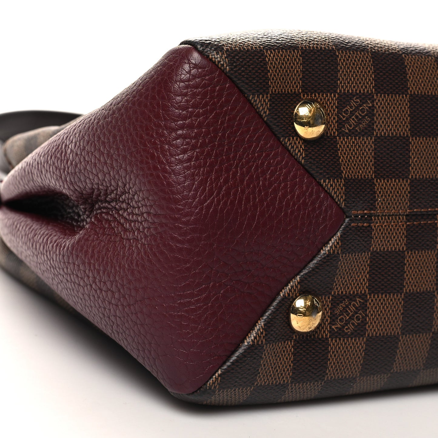 Damier Ebene Cuir Taurillon Brittany Bordeaux