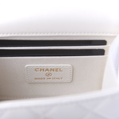 Chanel Lambskin Quilted Mini Trendy CC Chain Wallet White 8 of 10