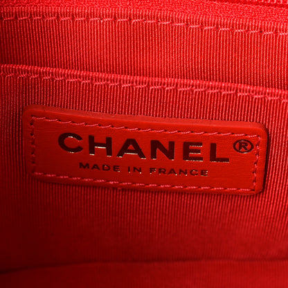 Chanel Raffia Jute Striped Small Urban Jungle Single Flap Red 5 of 7