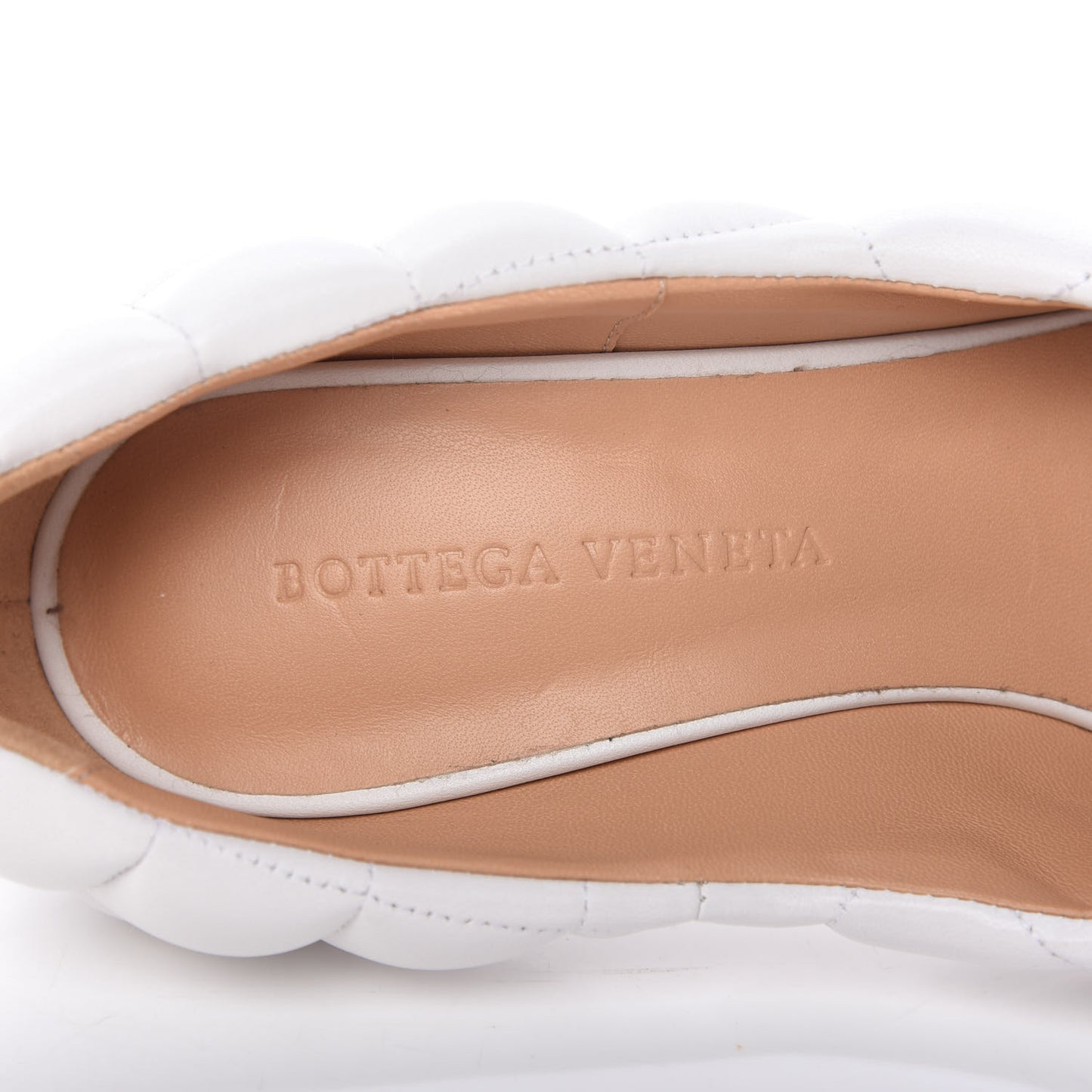 Nappa Matelasse Padded Dream Pumps 36 Optic White
