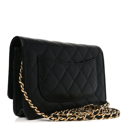 Chanel Caviar Quilted Wallet on Chain WOC Black 2 of 11