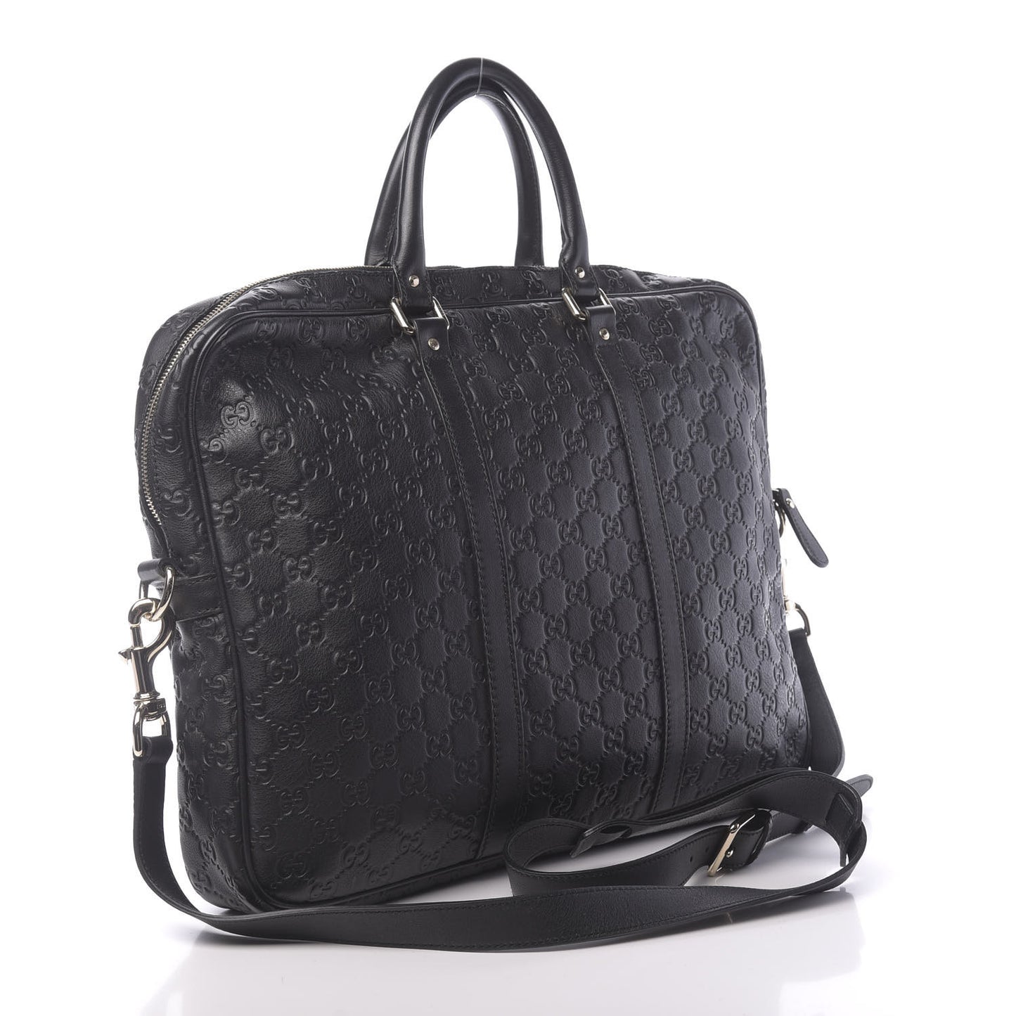 Guccissima Medium Briefcase Black