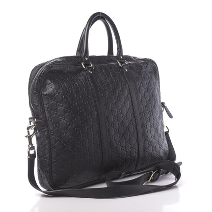 Gucci Guccissima Medium Briefcase Black 3 of 13