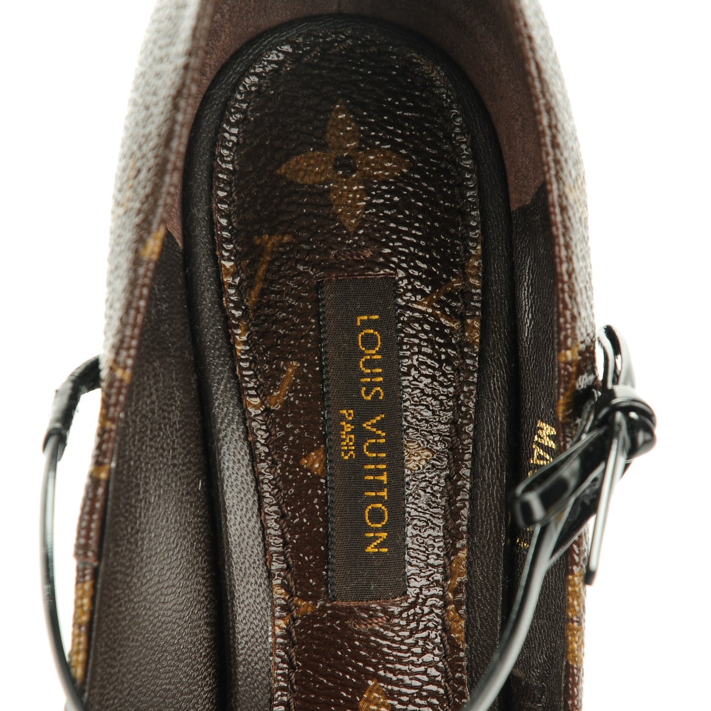 Patent Monogram Fetish Vanity Platform Pumps 37