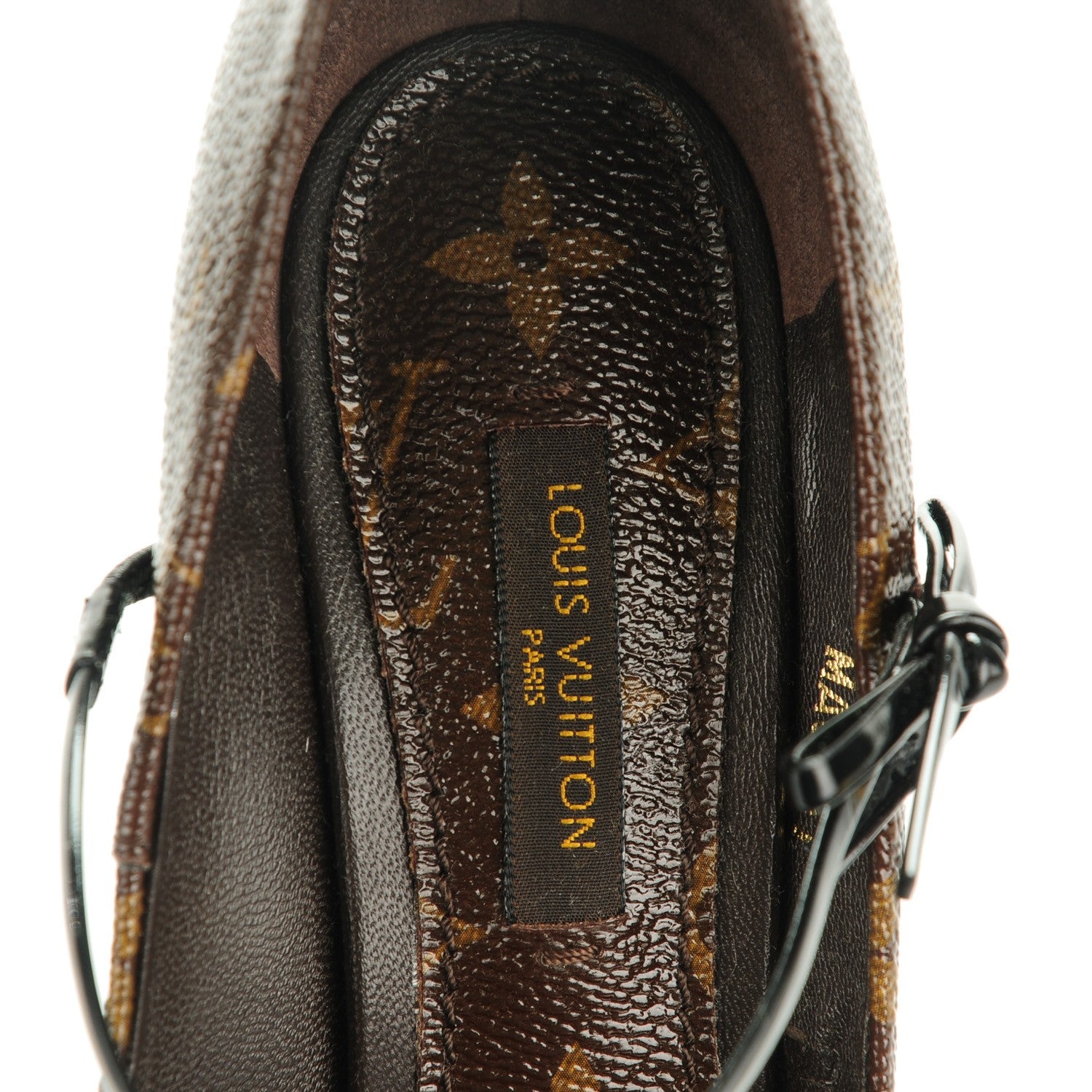 Louis Vuitton Patent Monogram Fetish Vanity Platform Pumps 37 7 of 9