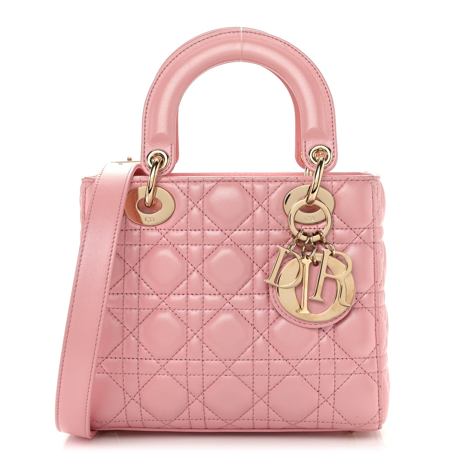 Christian Dior Lambskin Cannage Small My Lady Dior Pink 1 of 9