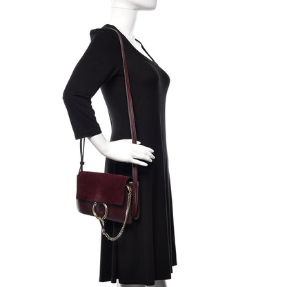 Chloe Suede Calfskin Small Faye Shoulder Bag Plum Purple 2 of 9
