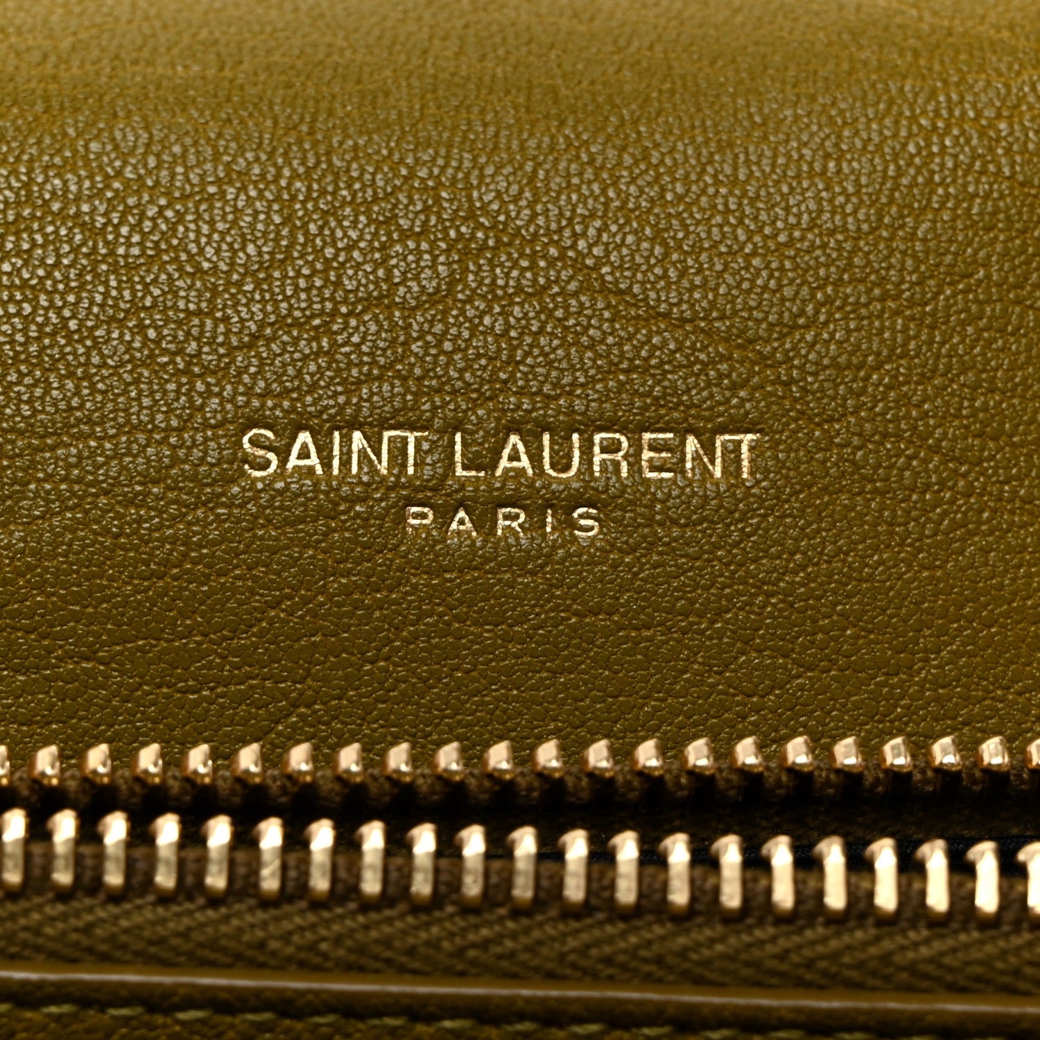 Saint Laurent Sheepskin Matelasse Chevron Monogram Medium College Bag Olive 6 of 12