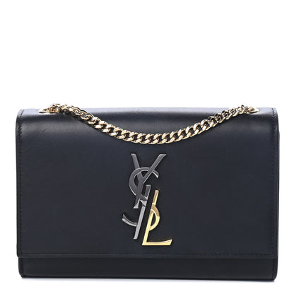 Saint Laurent Smooth Calfskin Small Deconstructed Monogram Kate Satchel Black 1 of 4