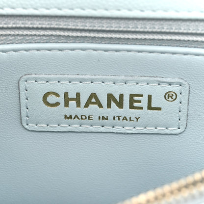 Chanel Caviar Quilted Small Coco Handle Flap Light Blue 6 of 12