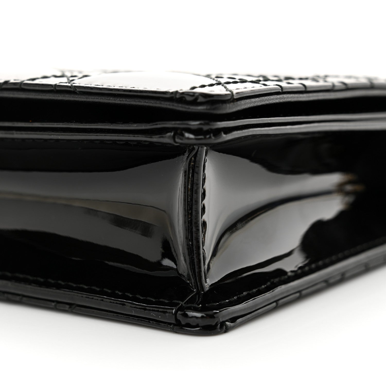 Christian Dior Patent Cannage Lady Dior Pouch Black 11 of 13
