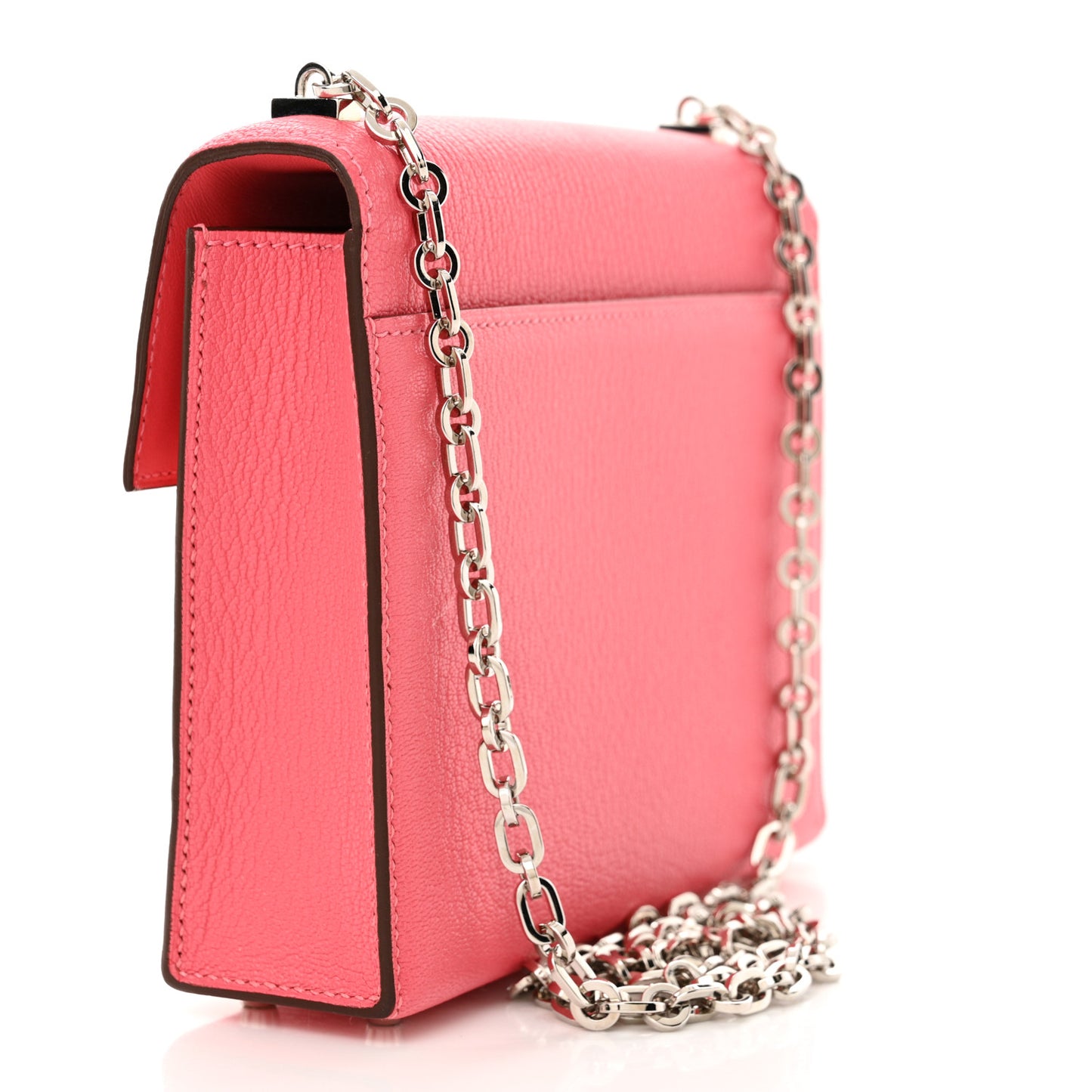Chevre Mysore Mini Verrou Chaine Bag Rose Lipstick