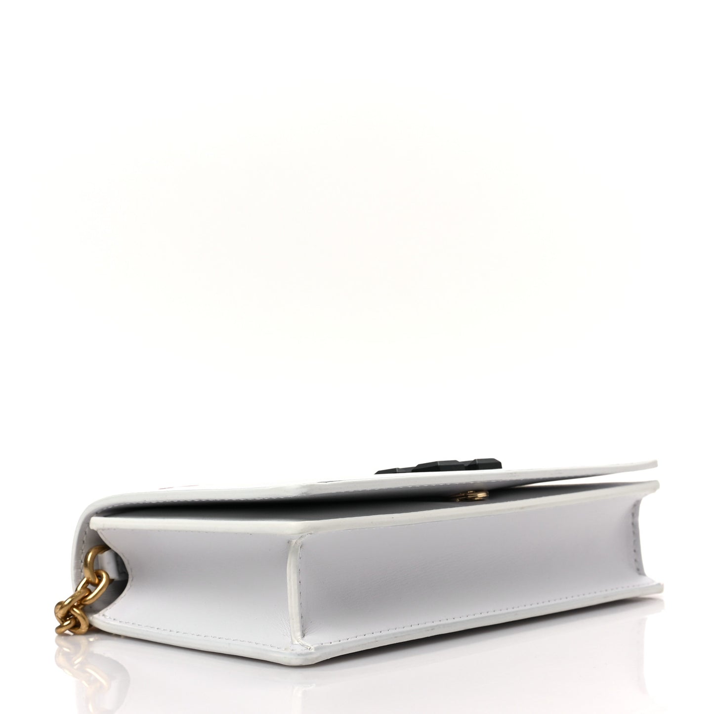 OFF WHITE Calfskin Jitney 0.5 Virgil Was Here Crossbody Bag White