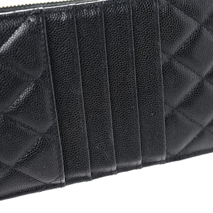 Chanel Caviar Quilted Classic Flat Wallet Pouch Black 8 of 8