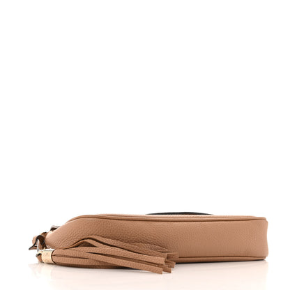 Gucci Pebbled Calfskin Medium Soho Flap Crossbody Camelia 4 of 14