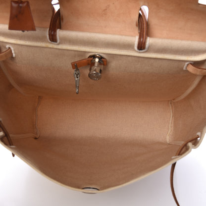 Hermes Toile Vache Calfskin Herbag 39 MM Natural 6 of 14