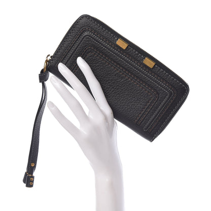 Chloe Grained Calfskin Marcie Long Zip Around Wallet Black 2 of 10