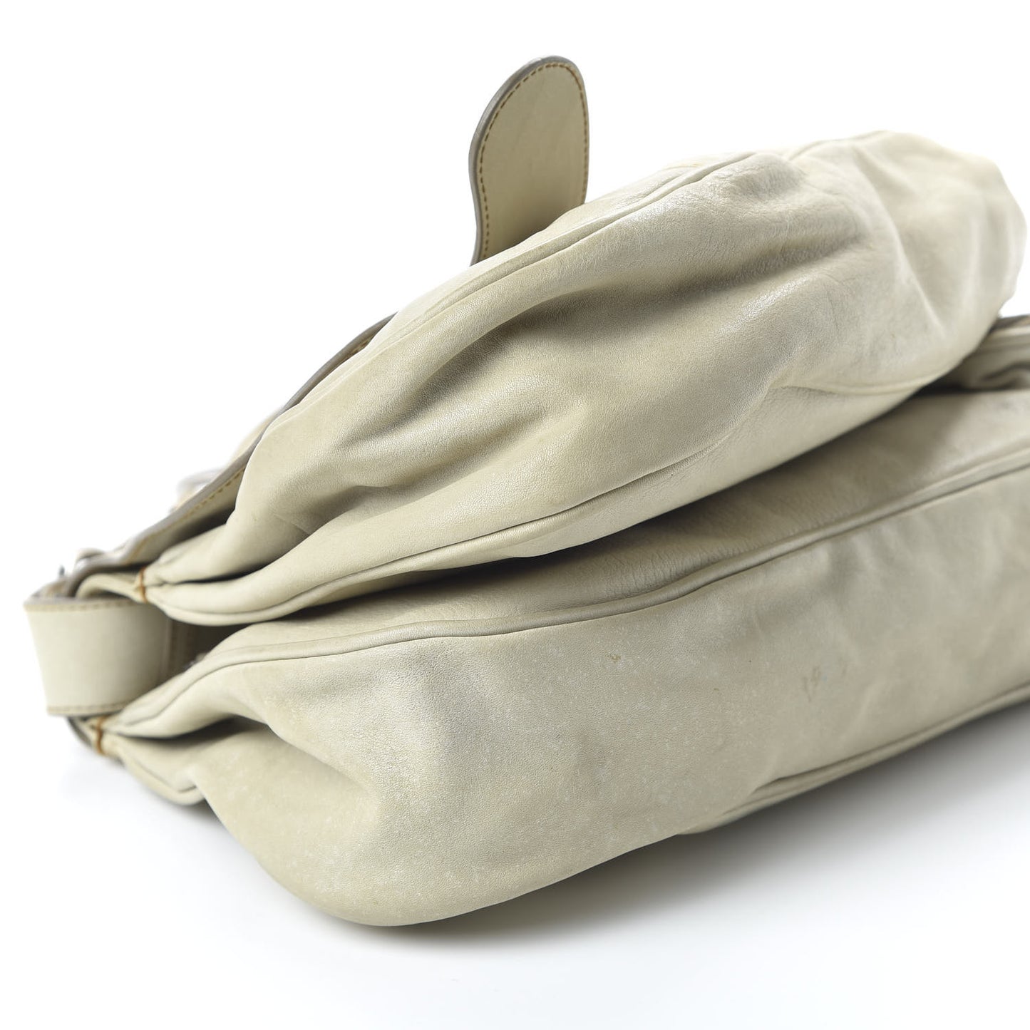 Calfskin Gaucho Double Saddle Bag Ivory