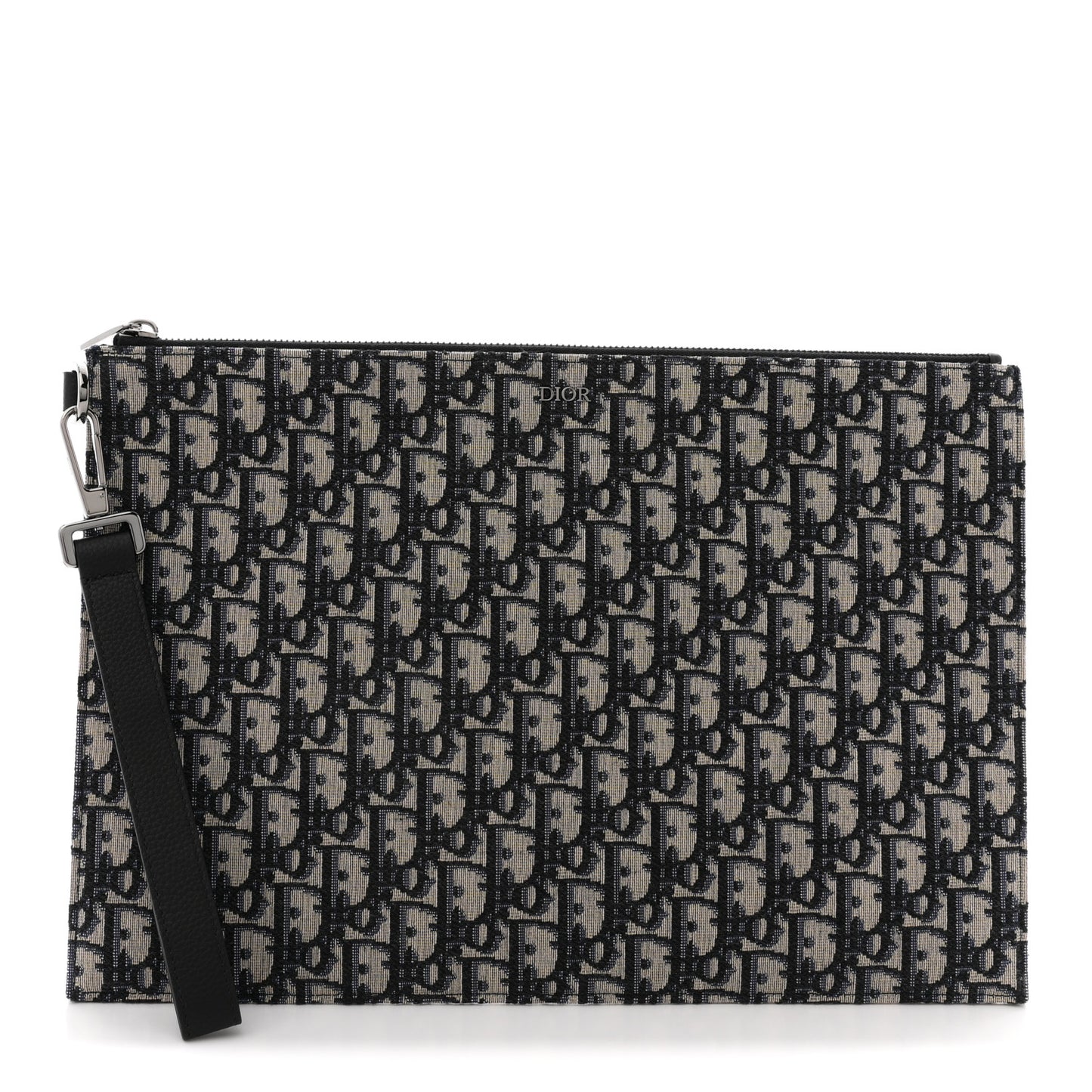 Oblique A4 Flat Pouch Clutch Blue