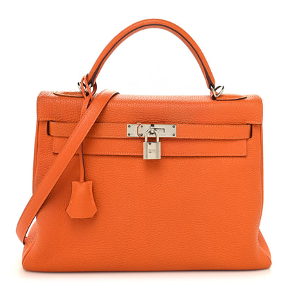 Hermes Togo Kelly Retourne 32 Orange 1 of 13