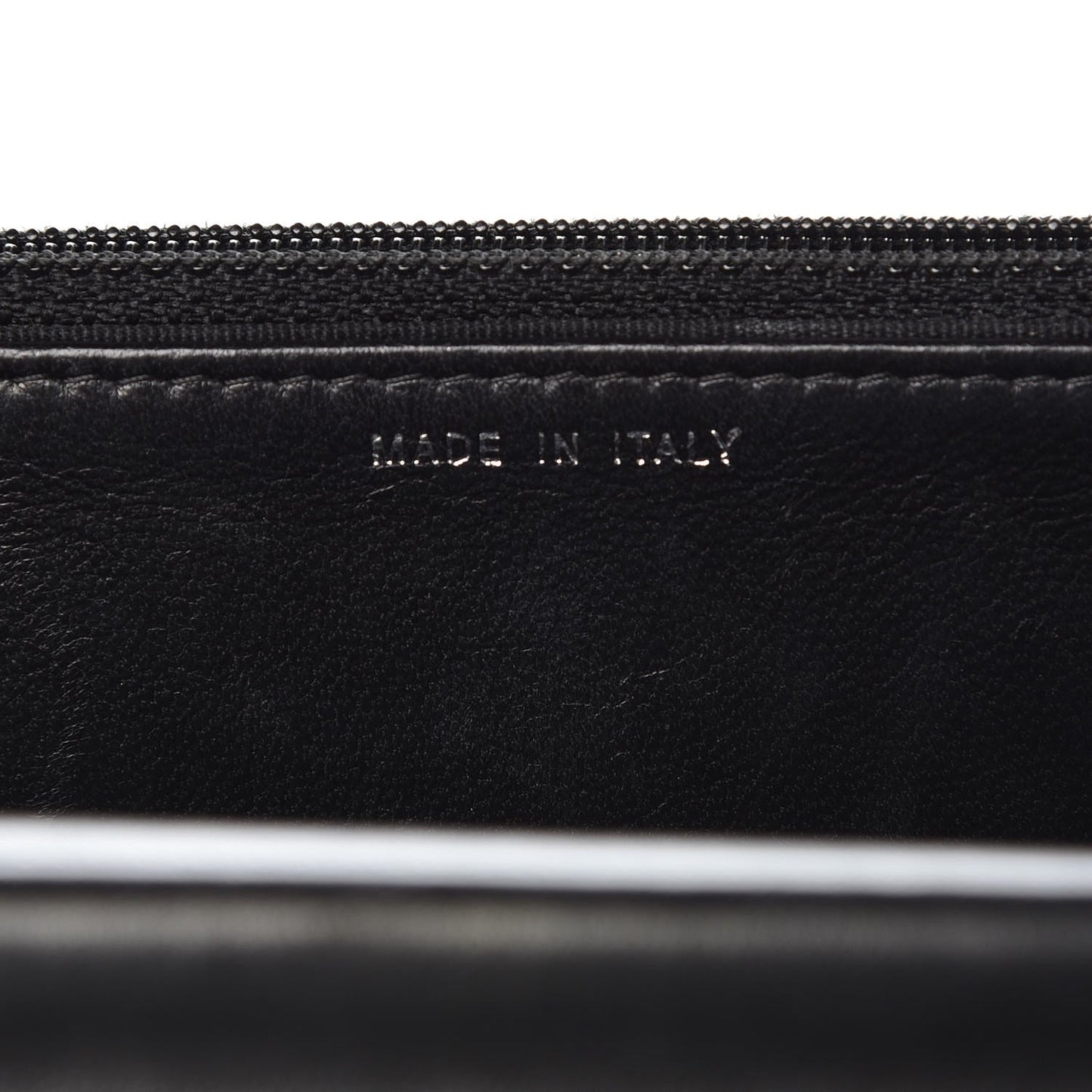 Lambskin Chevron Quilted Wallet On Chain WOC So Black