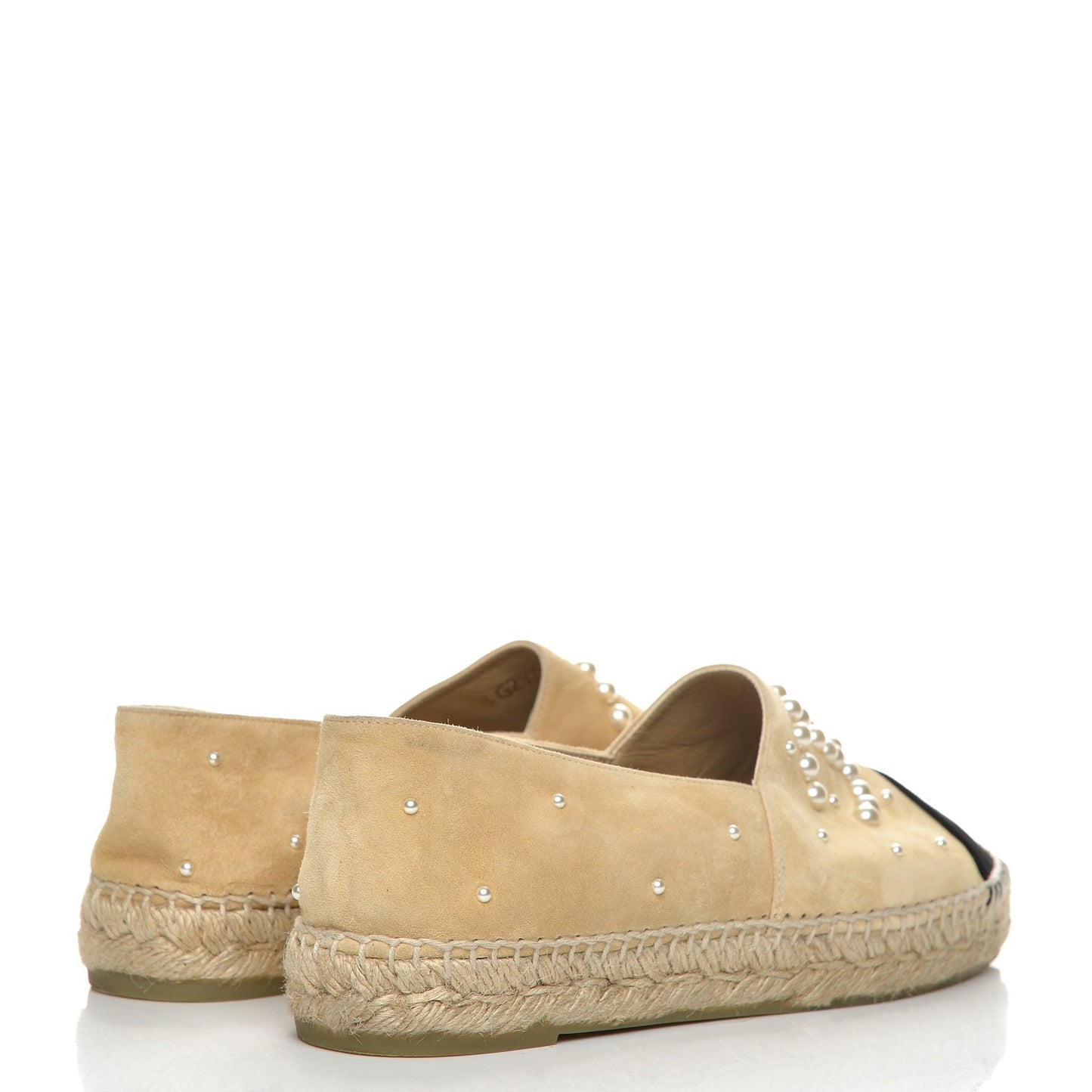 Suede Pearl CC Espadrilles 40 Beige Black