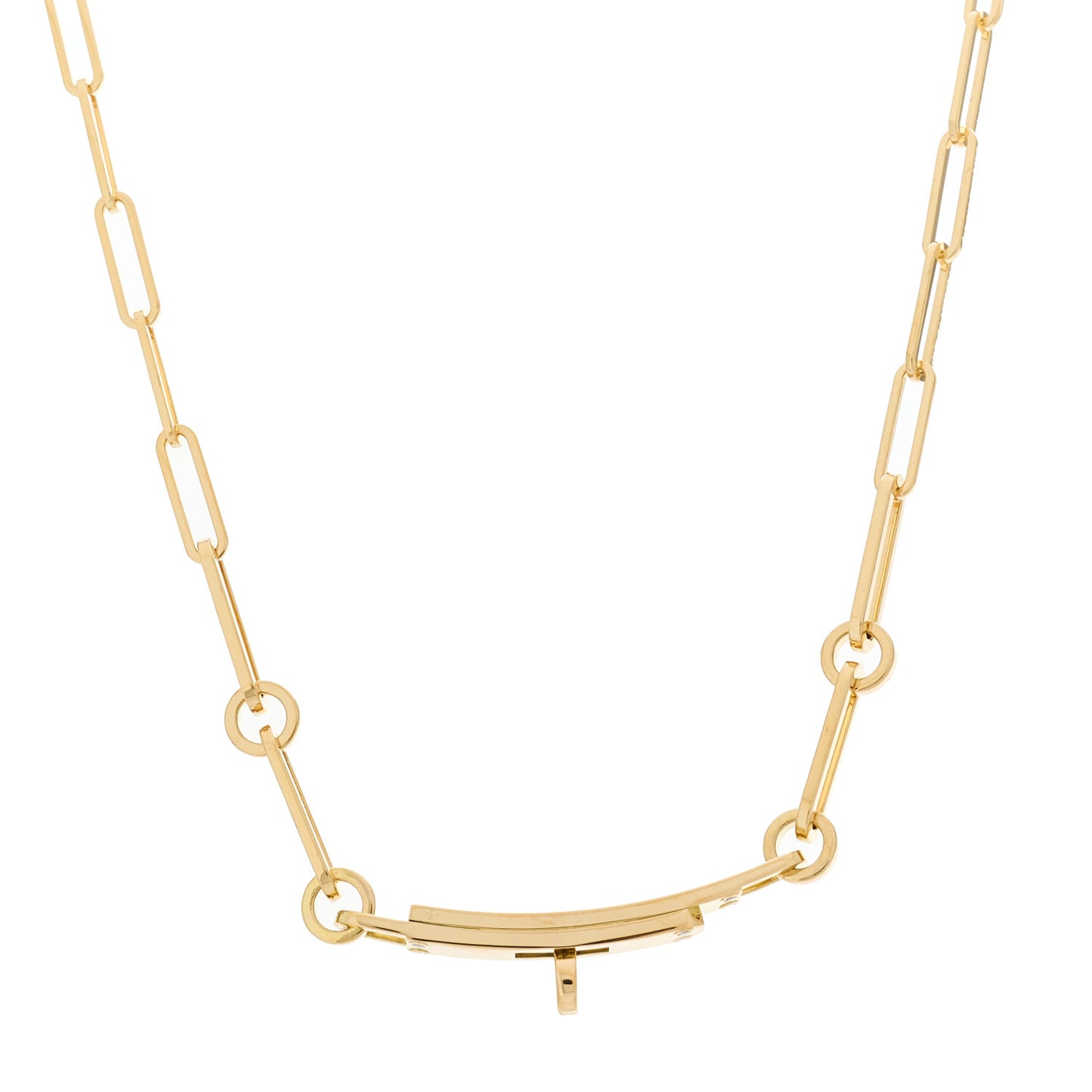 18K Yellow Gold Diamond Kelly Chaine Choker Necklace