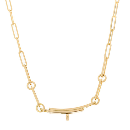 Hermes 18K Yellow Gold Diamond Kelly Chaine Choker Necklace 1 of 6