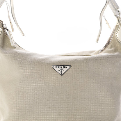 Prada Canvas Hobo Naturale White 17 of 17