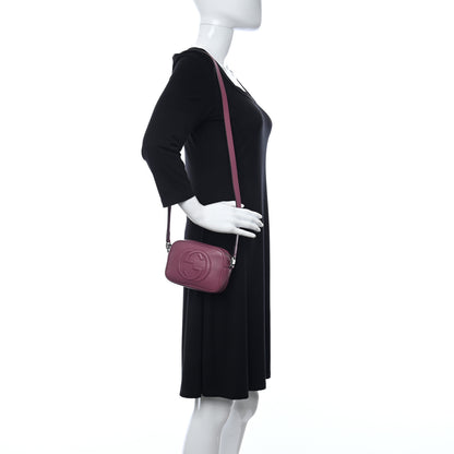 Gucci Pebbled Calfskin Children's Mini Soho Disco Messenger Bag Peonia Flower 2 of 14