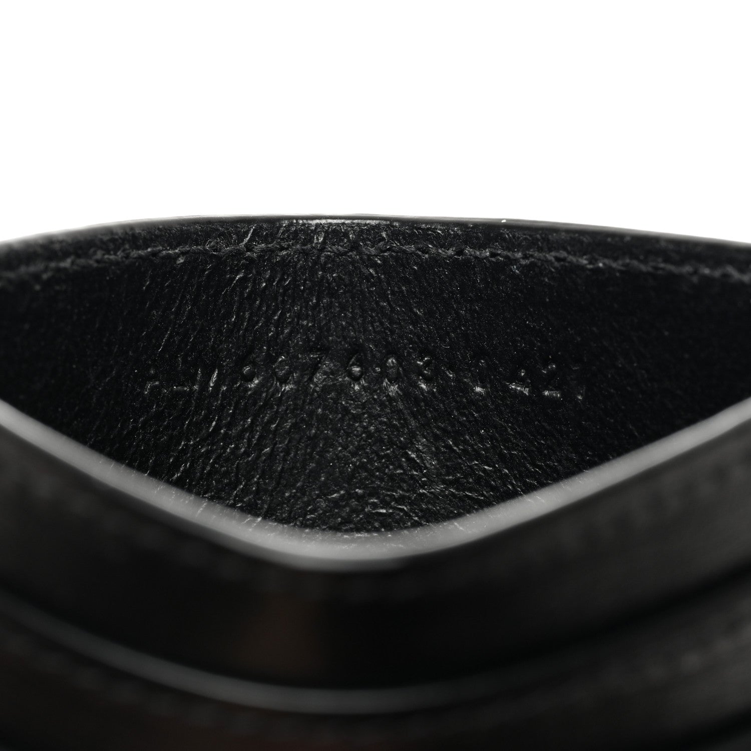 Saint Laurent Calfskin Tiny Cassandre Credit Card Case Black 5 of 7