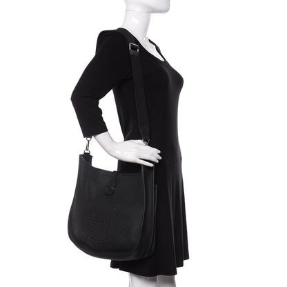 Hermes Taurillon Clemence Evelyne III GM Black 2 of 10