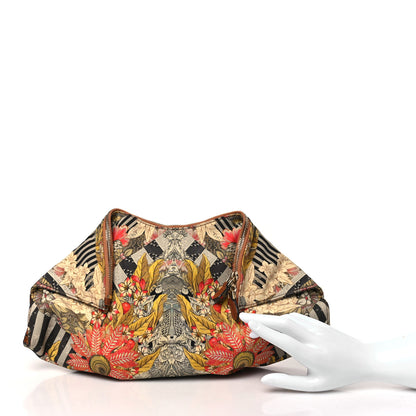 Alexander McQueen Silk Floral Print De Manta Clutch Multicolor 2 of 9