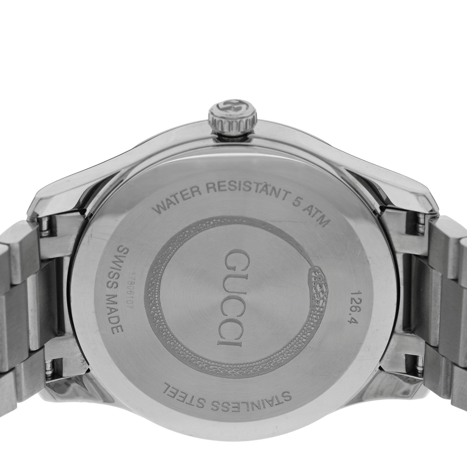 Gucci Stainless Steel 38mm G-Timeless Tiger Quartz Watch Black 4 of 4