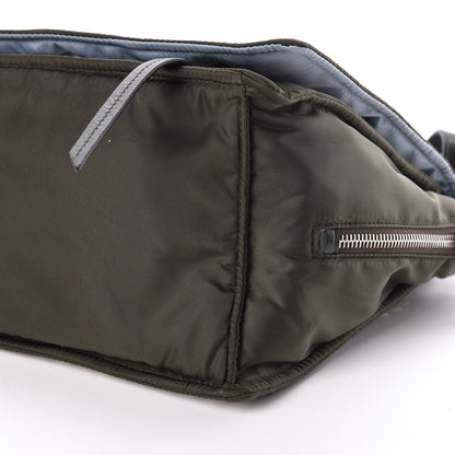 Prada Nylon Tessuto Studded Small Etiquette Bag Militare Astrale 9 of 9