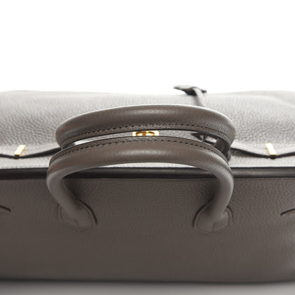 Hermes Taurillon Clemence Birkin 35 Etain 26 of 29