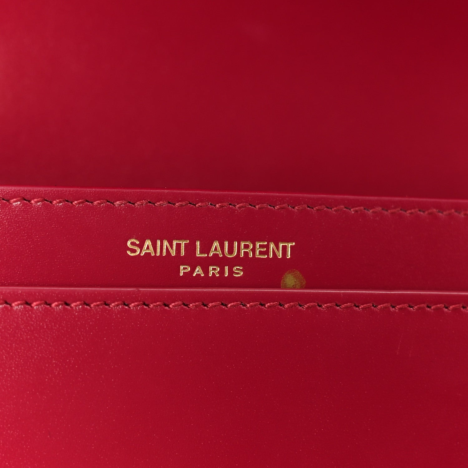 Saint Laurent Box Calfskin Mini Voltaire Shoulder Bag Burgundy