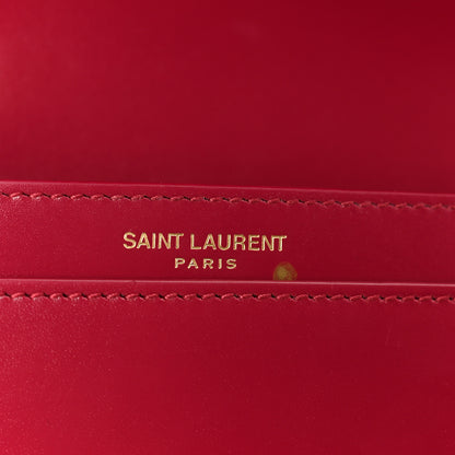 Saint Laurent Box Calfskin Mini Voltaire Shoulder Bag Burgundy 7 of 11
