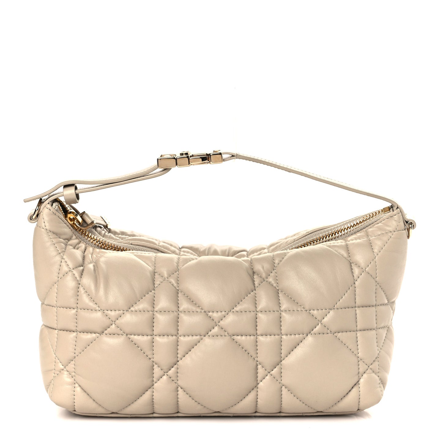 Calfskin Macrocannage Medium Diortravel Nomad Pouch Sand