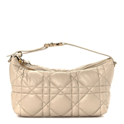 Christian Dior Calfskin Macrocannage Medium Diortravel Nomad Pouch Sand 1 of 10