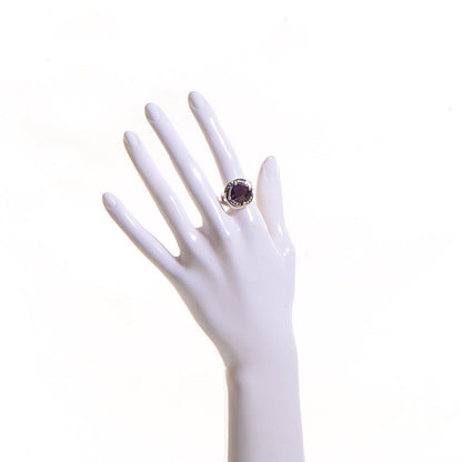 David Yurman Sterling Silver Amethyst 11mm Infinity Ring 53 6.5 2 of 5