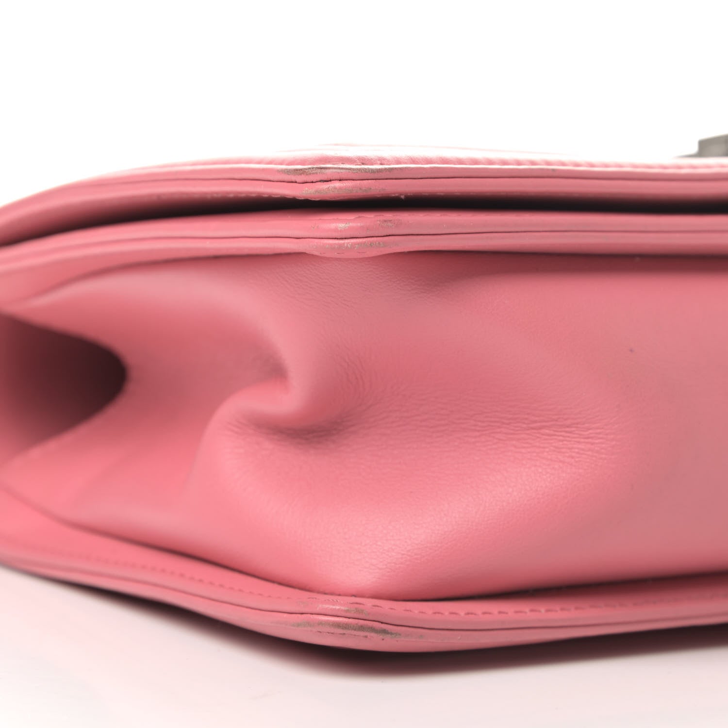 Chanel Calfskin Chevron Quilted Medium Boy Flap Pink 5 of 6