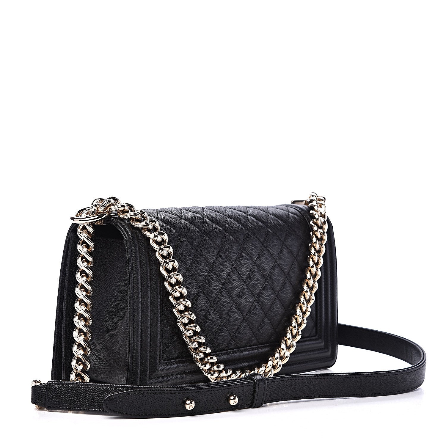 Chanel Caviar Quilted Medium Boy Flap Black 2 of 10