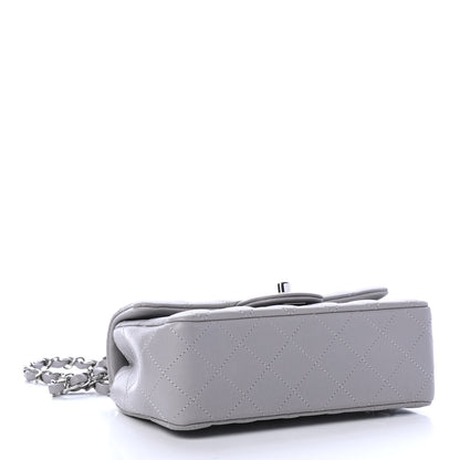 Chanel Lambskin Quilted Mini Rectangular Flap Grey 3 of 4
