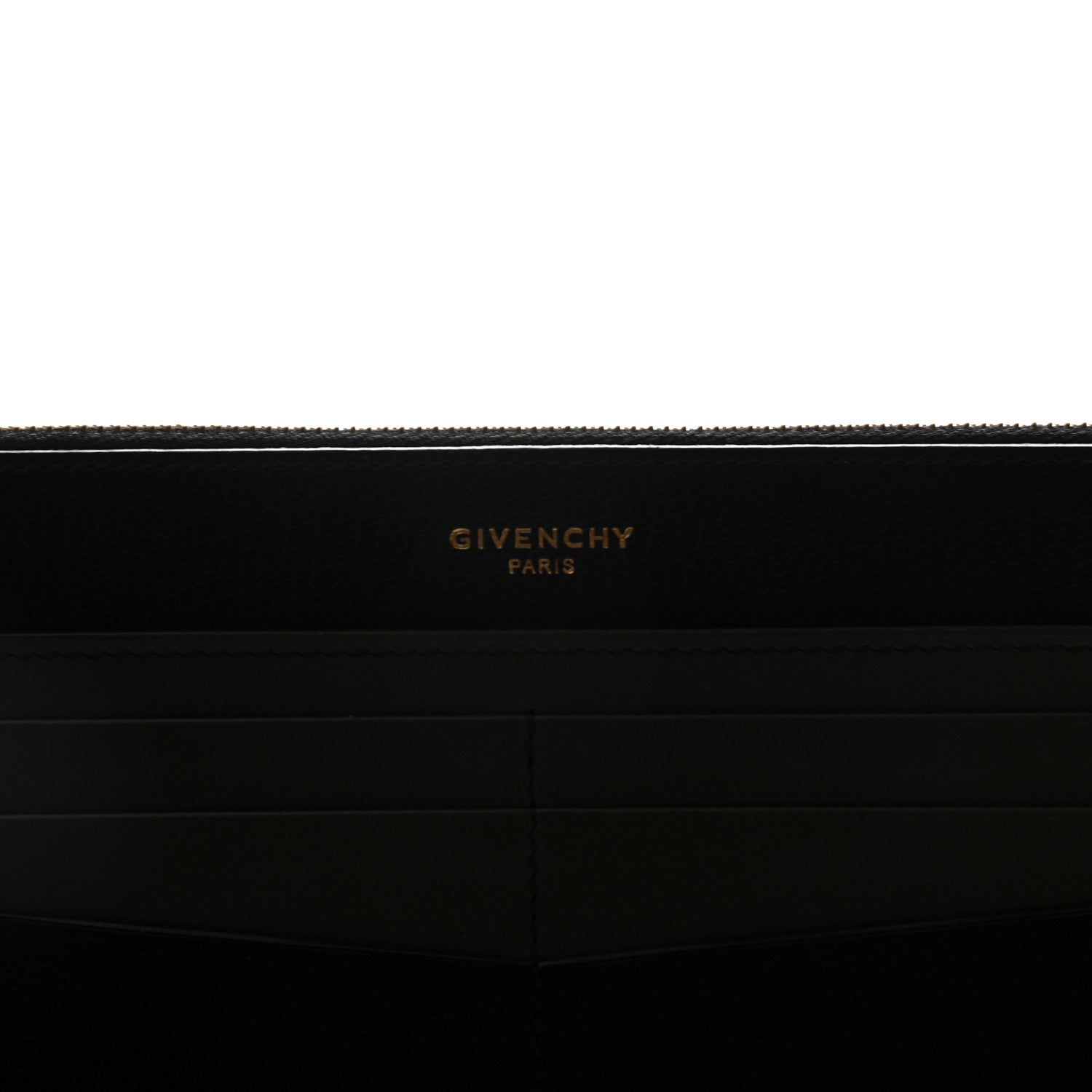Givenchy Calfskin GV3 Wristlet Zip Card Holder Black Grey 5 of 7